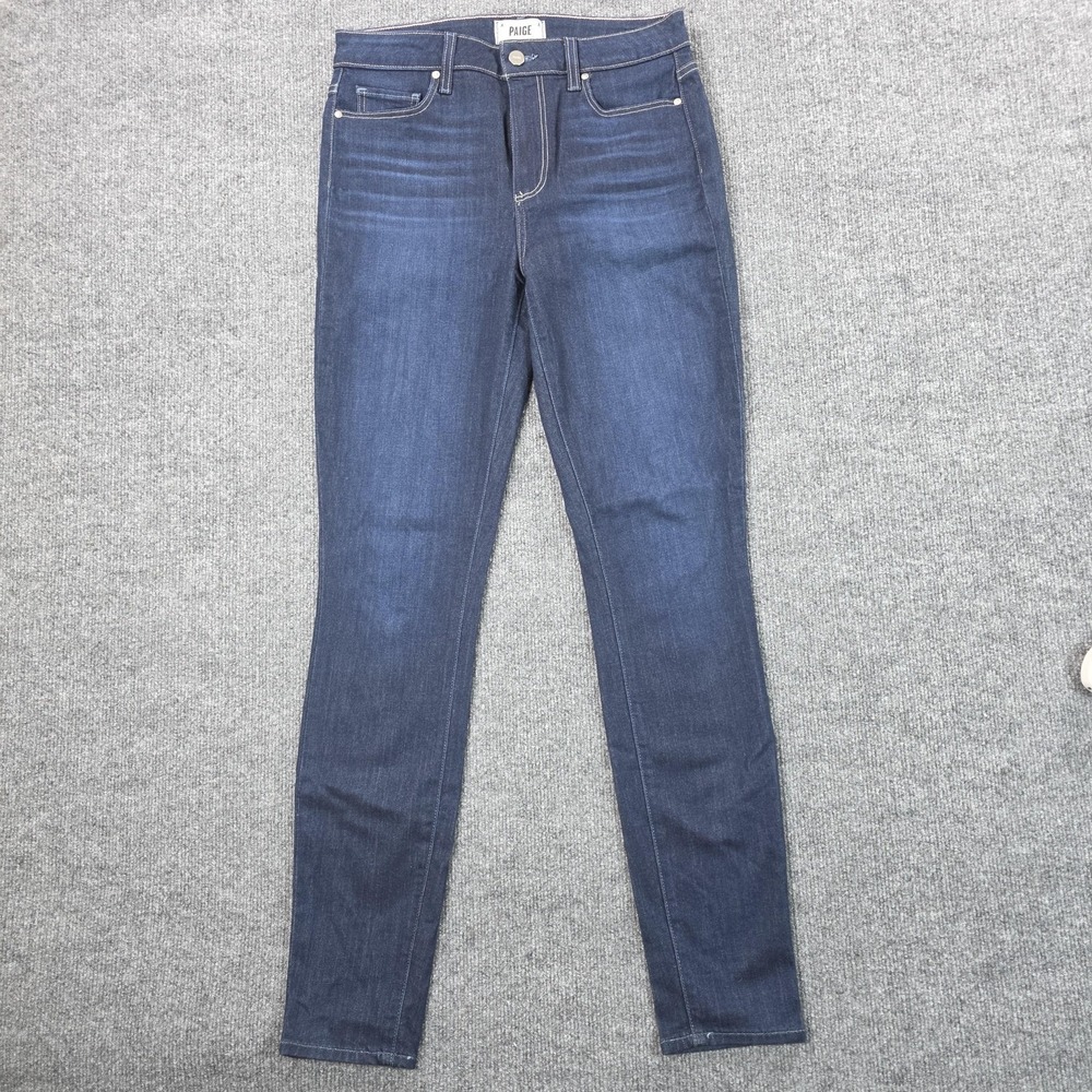 Paige Hoxton Ultra Skinny Jeans Womens 29 Blue Dark Wash High Rise Stretch Denim